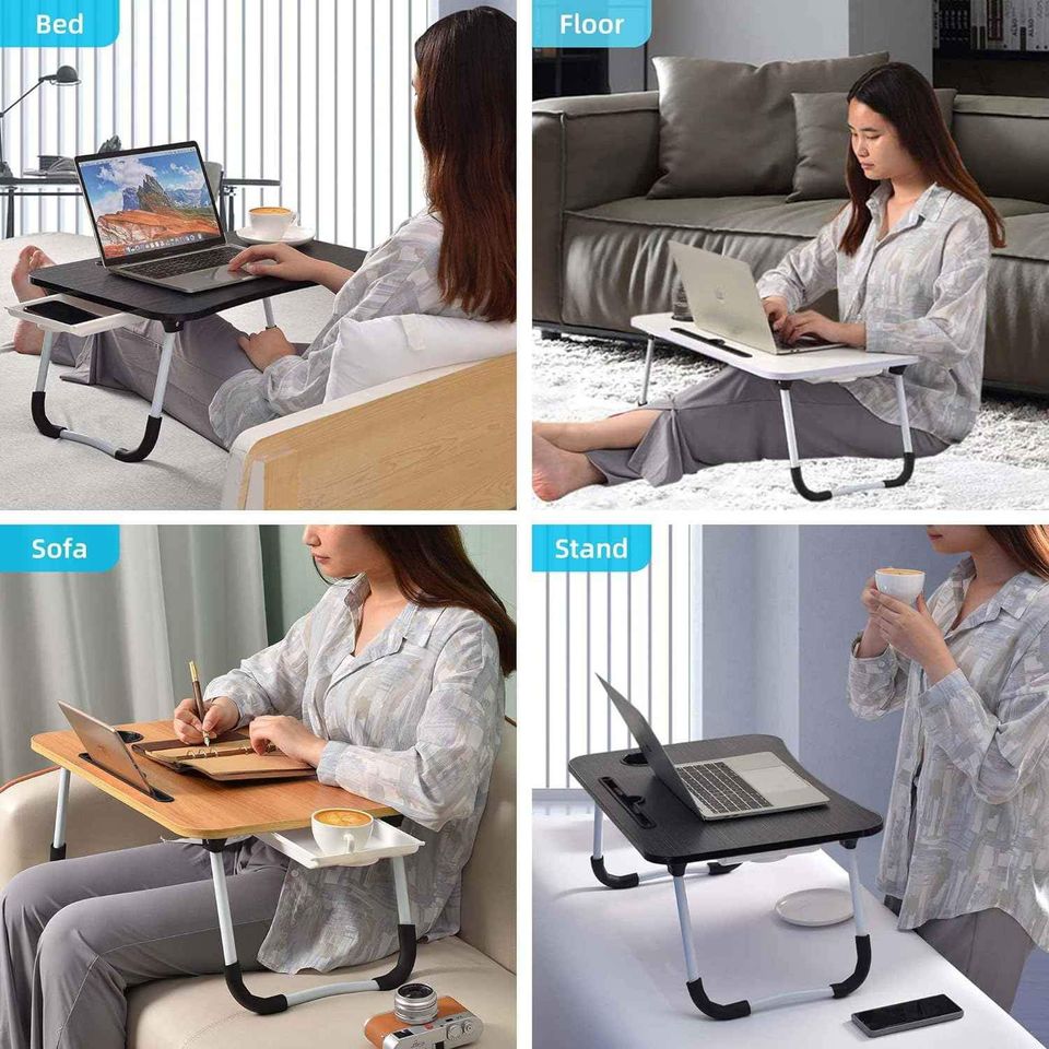 Folding Laptop Table Stand Bed Computer Desk