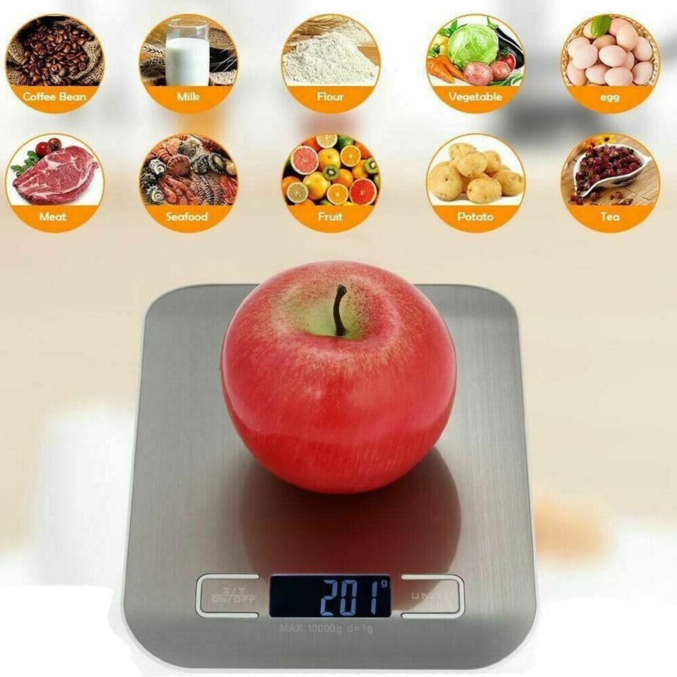 Digital LCD Electronic Kitchen Household Weighing Food Cooking Scales 0 to10KG/Gram/oz MND