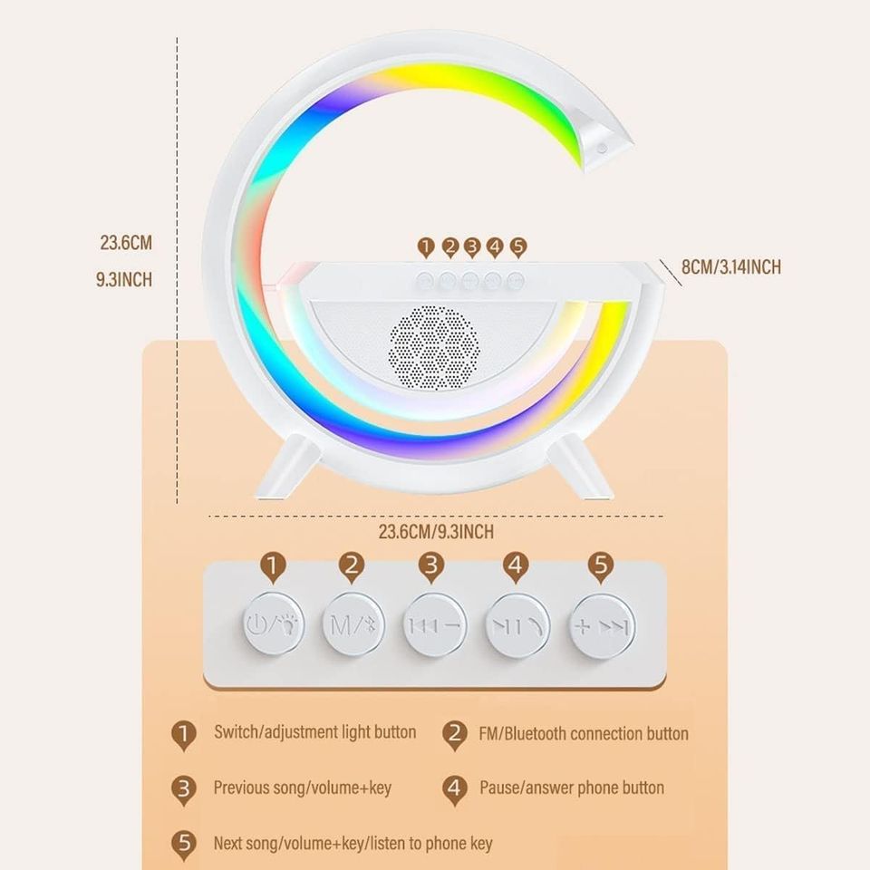 RGB Atmosphere Lamp, Color Changing Mood Light with Wireless Charger