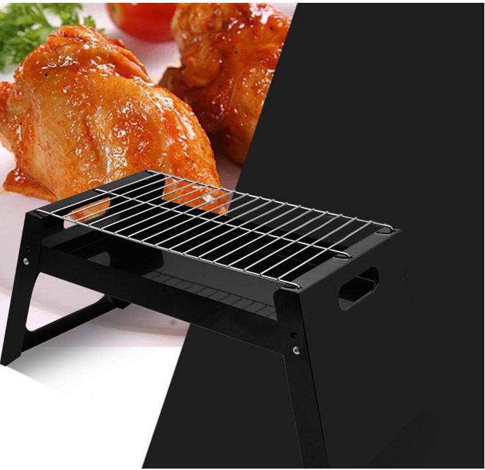 Aksonz Barbecue Grill Portable Folding Charcoal bbq Tabletop Outdoor Stainless Steel BBQ Picnic