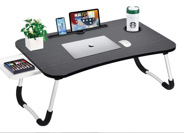 Folding Laptop Table Stand Bed Computer Desk