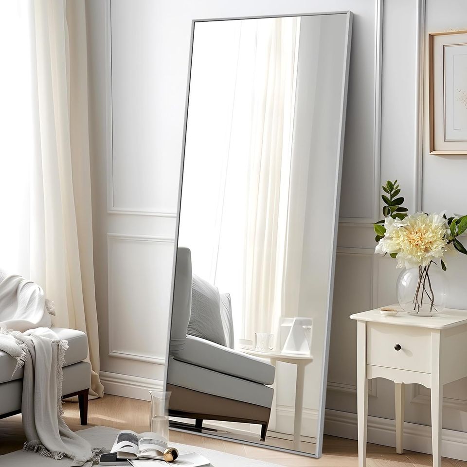 Full Length Mirror Standing Hanging Leaning Against Wall Rectangle Bedroom Mirror180x70cm