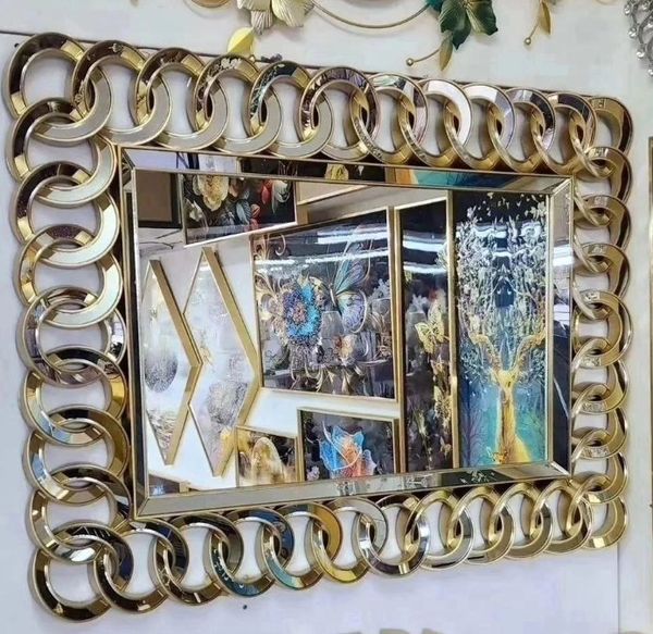 Aksonz Decoration Mirror Aluminum Frame Home Decor 75x60cm