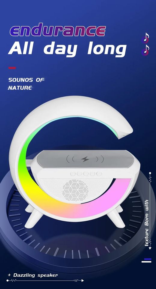 RGB Atmosphere Lamp, Color Changing Mood Light with Wireless Charger