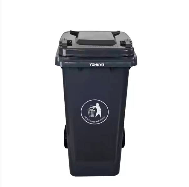 Factory Outdoor 100 and 240 liters waste garbage bin container trash can plastic dustbin