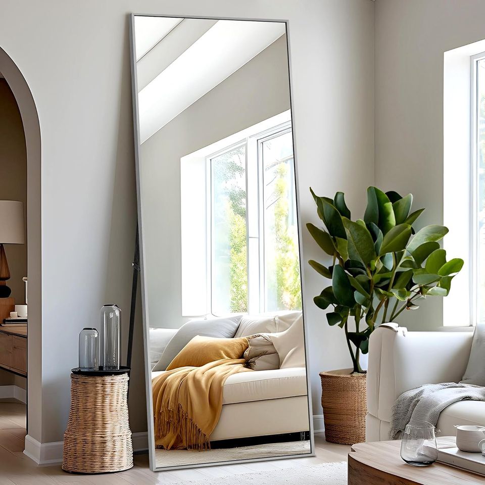 Full Length Mirror Standing Hanging Leaning Against Wall Rectangle Bedroom Mirror180x70cm