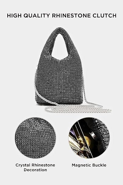 Sparkly Evening Bags Glitter Rhinestone Handbag for Party